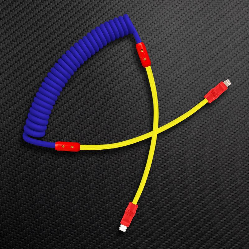 "Curly Chubby" Silicone Braided Fast Charging Cable #831 - Image 21