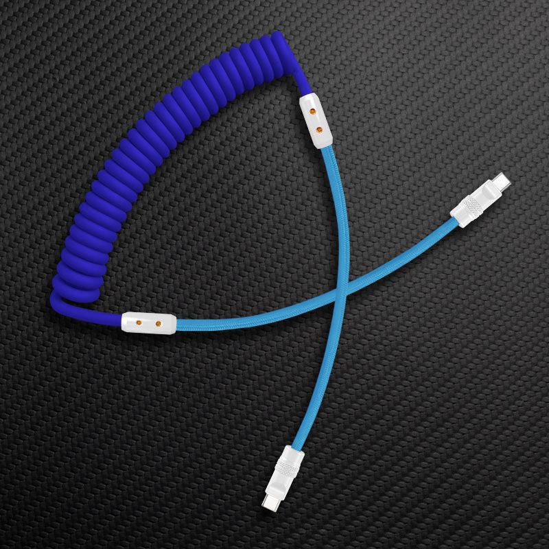 "Curly Chubby" Silicone Braided Fast Charging Cable #831 - Image 27