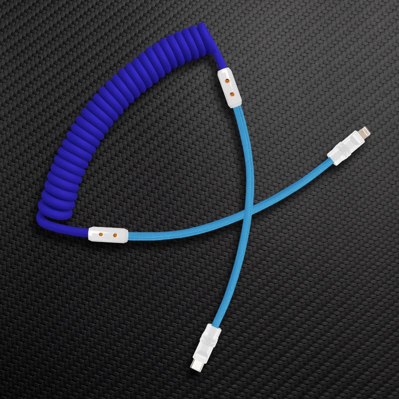 "Curly Chubby" Silicone Braided Fast Charging Cable #831 - Image 29