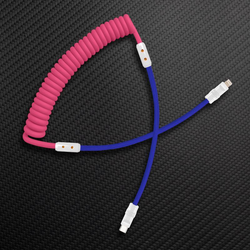 "Curly Chubby" Silicone Braided Fast Charging Cable #831 - Image 31