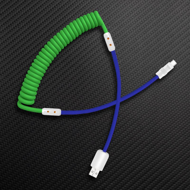 "Curly Chubby" Silicone Braided Fast Charging Cable #831 - Image 36