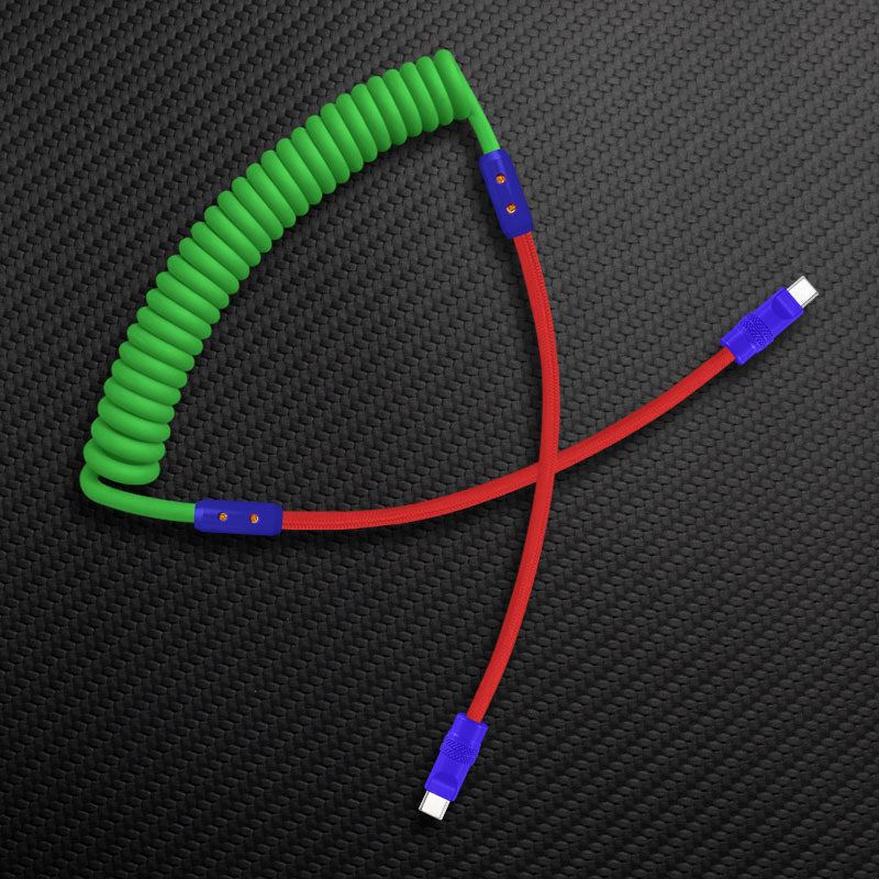 "Curly Chubby" Silicone Braided Fast Charging Cable #831 - Image 37