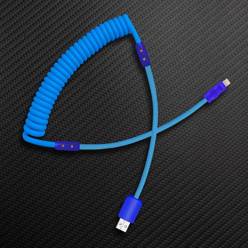 "Curly Chubby" Silicone Braided Fast Charging Cable #831 - Image 4