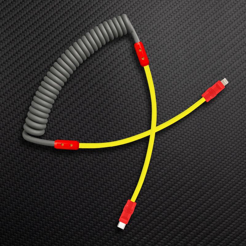 "Curly Chubby" Silicone Braided Fast Charging Cable #831 - Image 43