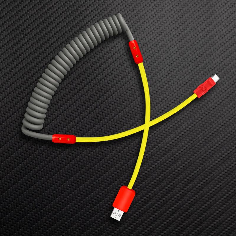 "Curly Chubby" Silicone Braided Fast Charging Cable #831 - Image 44