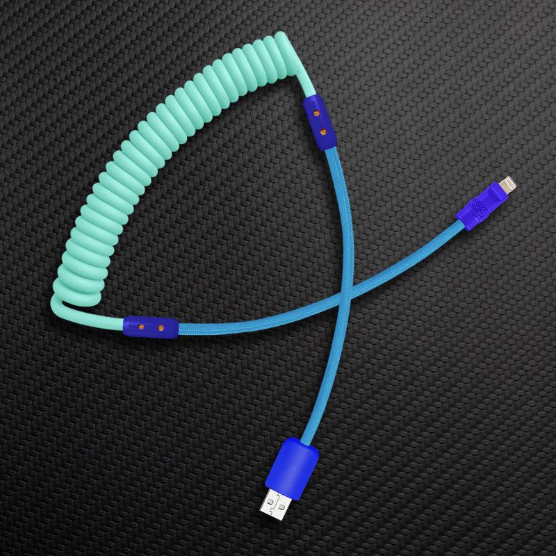 "Curly Chubby" Silicone Braided Fast Charging Cable #831 - Image 46