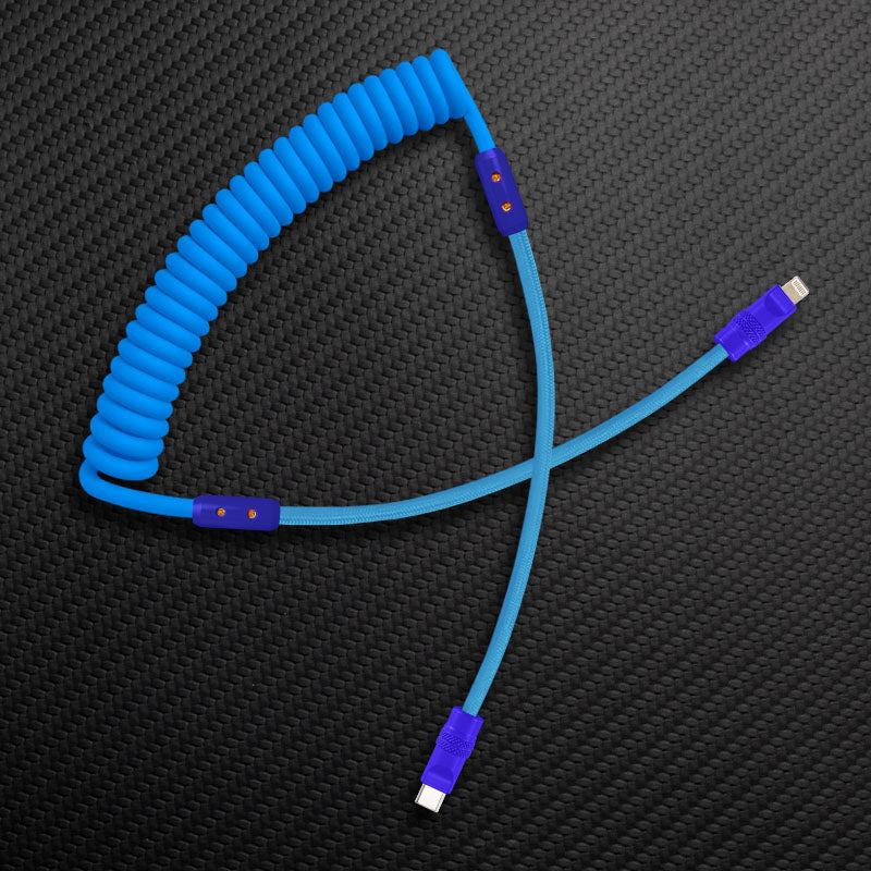 "Curly Chubby" Silicone Braided Fast Charging Cable #831 - Image 5