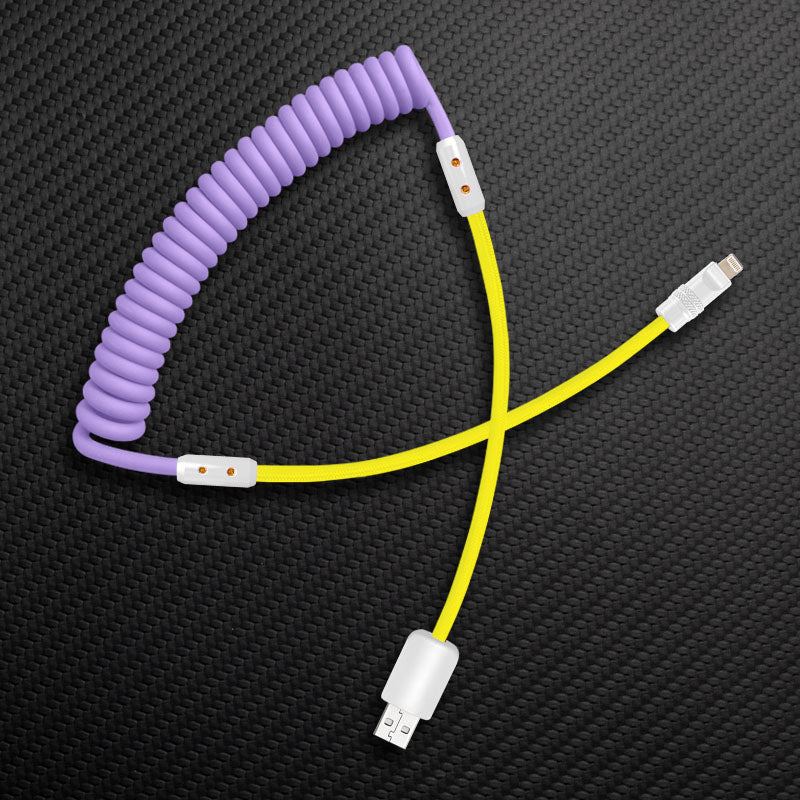 "Curly Chubby" Silicone Braided Fast Charging Cable #831 - Image 54