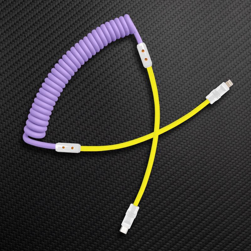"Curly Chubby" Silicone Braided Fast Charging Cable #831 - Image 55