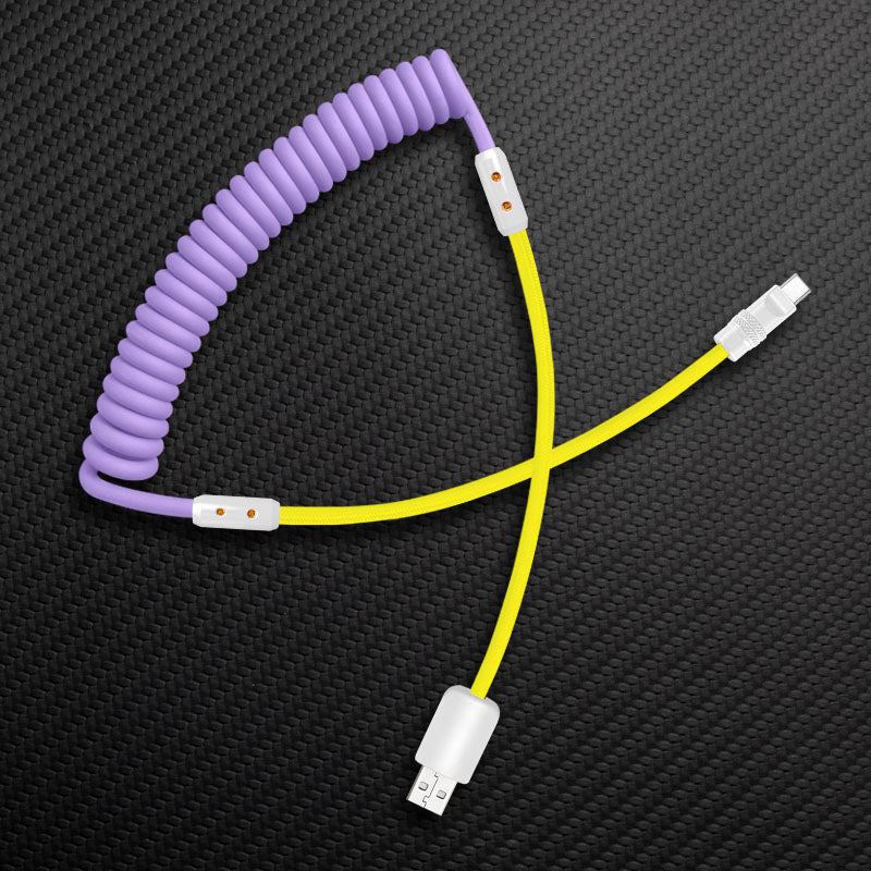 "Curly Chubby" Silicone Braided Fast Charging Cable #831 - Image 56