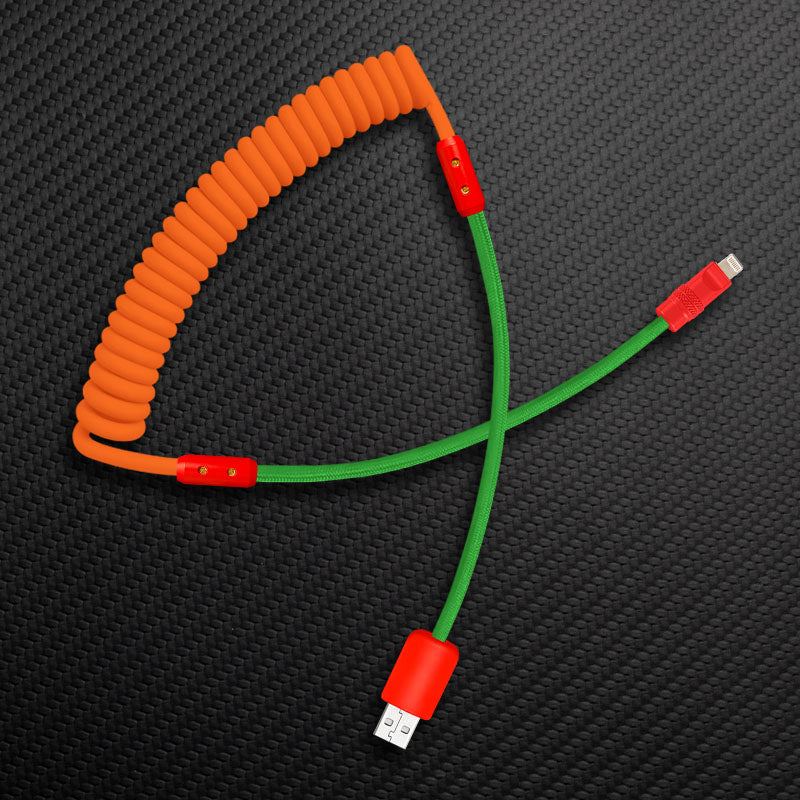 "Curly Chubby" Silicone Braided Fast Charging Cable #831 - Image 58