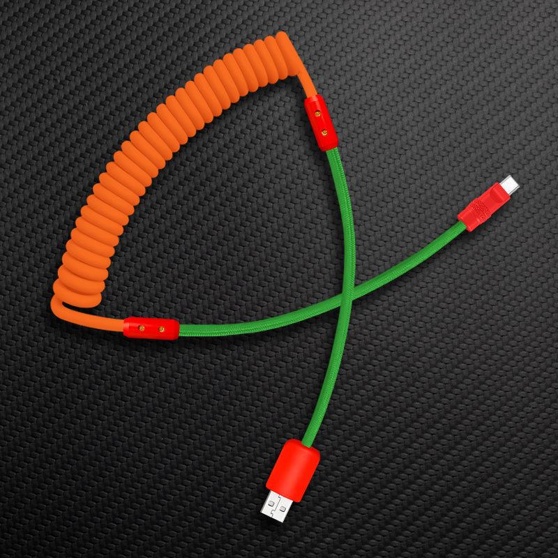 "Curly Chubby" Silicone Braided Fast Charging Cable #831 - Image 60
