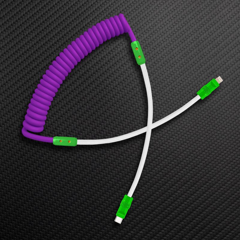"Curly Chubby" Silicone Braided Fast Charging Cable #831 - Image 63