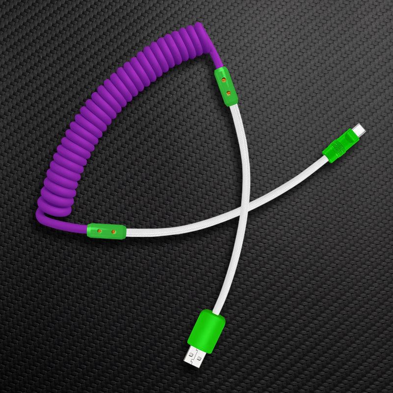 "Curly Chubby" Silicone Braided Fast Charging Cable #831 - Image 64