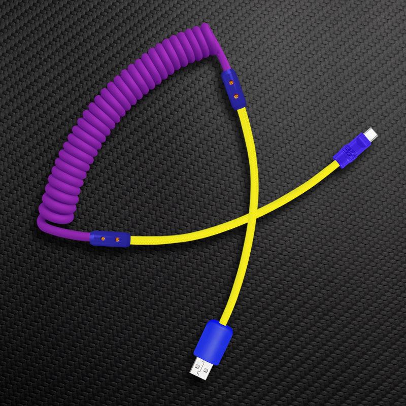 "Curly Chubby" Silicone Braided Fast Charging Cable #831 - Image 68