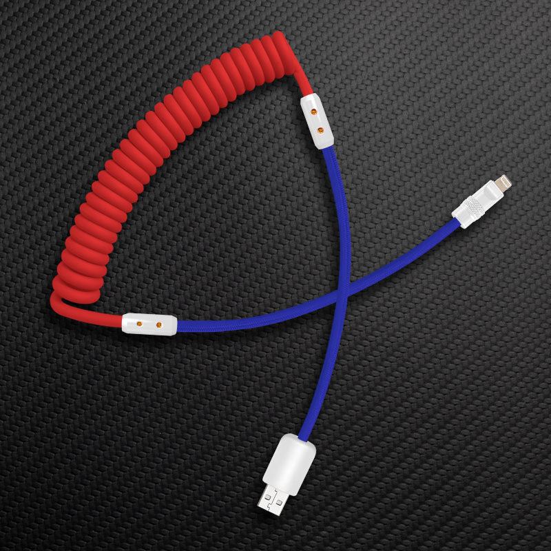 "Curly Chubby" Silicone Braided Fast Charging Cable #831 - Image 70