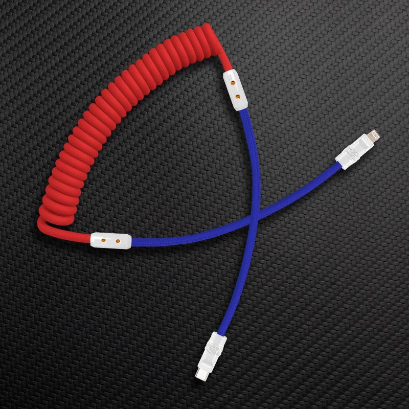 "Curly Chubby" Silicone Braided Fast Charging Cable #831 - Image 71