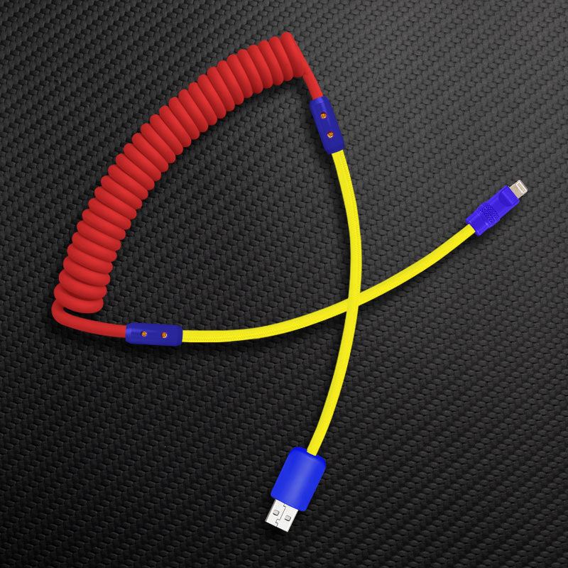 "Curly Chubby" Silicone Braided Fast Charging Cable #831 - Image 78