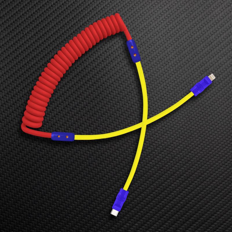 "Curly Chubby" Silicone Braided Fast Charging Cable #831 - Image 79