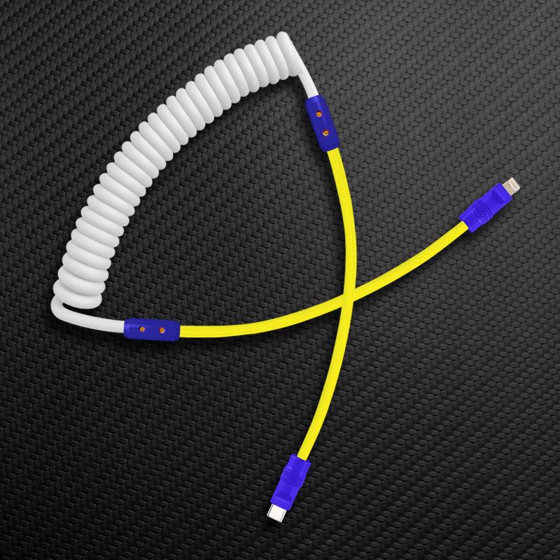 "Curly Chubby" Silicone Braided Fast Charging Cable #831 - Image 83