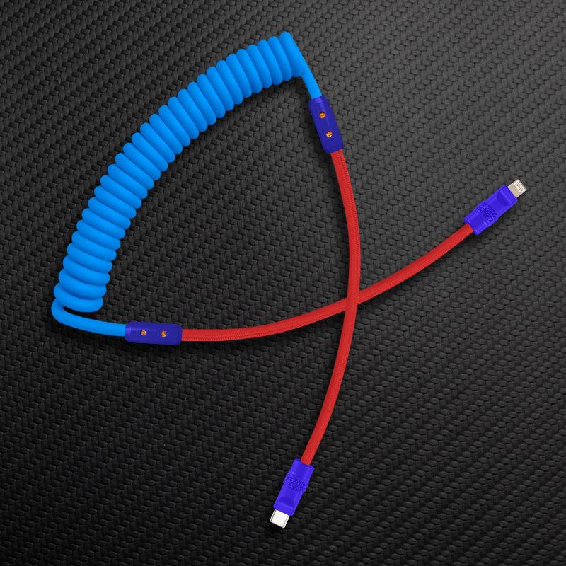 "Curly Chubby" Silicone Braided Fast Charging Cable #831 - Image 9