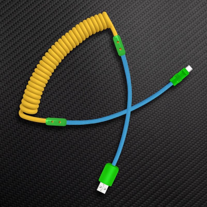 "Curly Chubby" Silicone Braided Fast Charging Cable #831 - Image 92