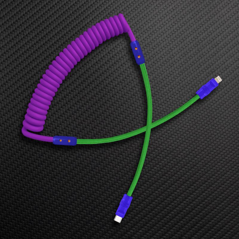 "Curly Chubby" Silicone Braided Fast Charging Cable #831 - Image 99