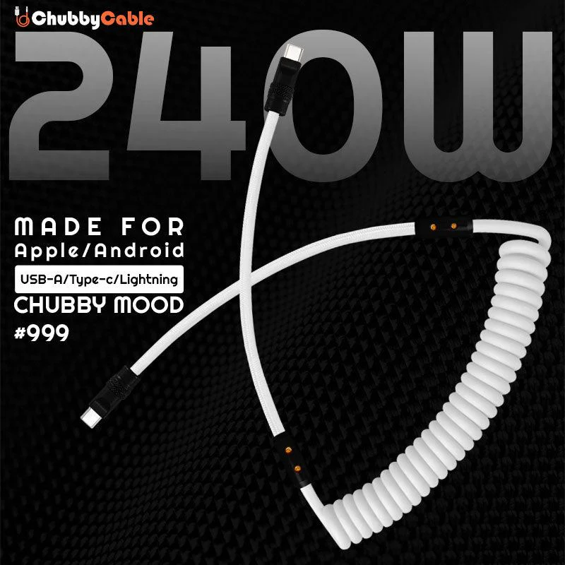 "Curly Chubby" Silicone Braided Fast Charging Cable #999