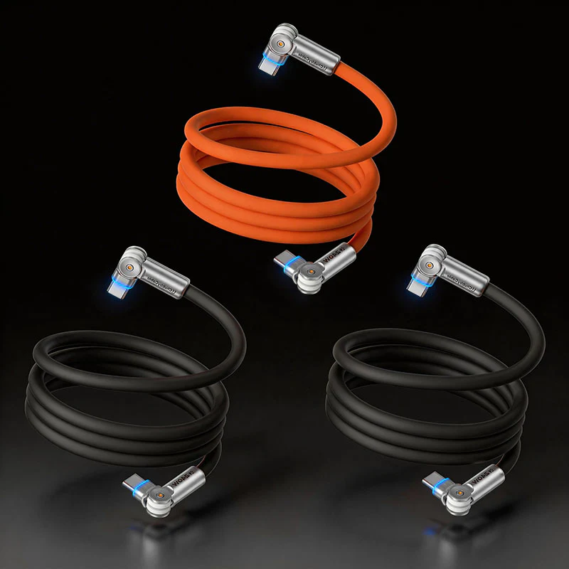 "Chubby RotateX" 240W Rotating Cable – 2-Pack / 3-Pack (Dual 180° + LED) - Image 10