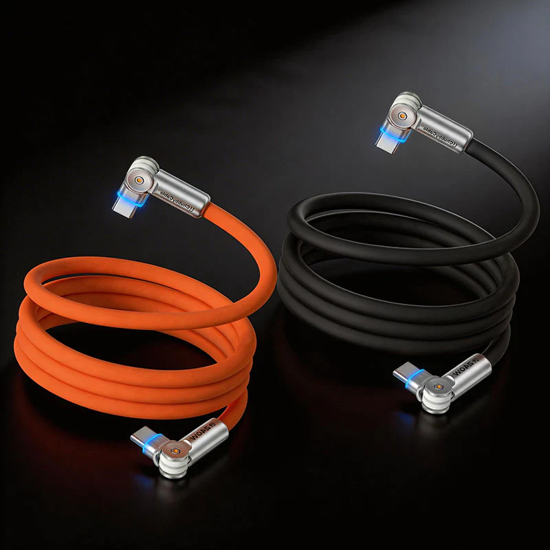 "Chubby RotateX" 240W Rotating Cable – 2-Pack / 3-Pack (Dual 180° + LED) - Image 7
