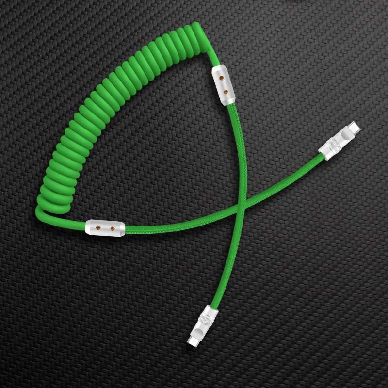 "Curly Chubby" 240W Coiled Braided Silicone Fast Charging Cable - Image 13
