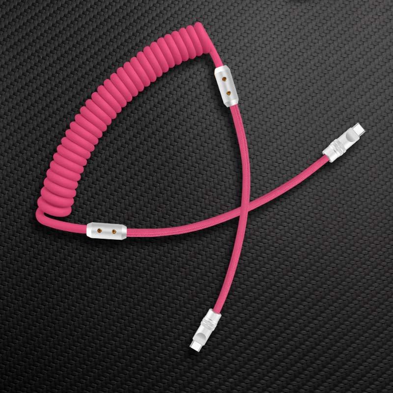 "Curly Chubby" 240W Coiled Braided Silicone Fast Charging Cable - Image 25