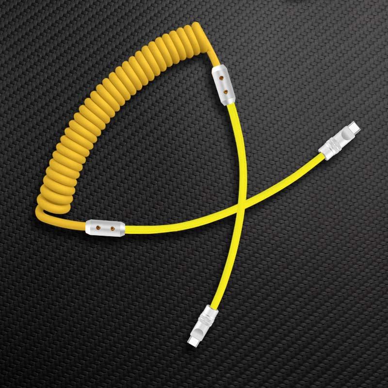 "Curly Chubby" 240W Coiled Braided Silicone Fast Charging Cable - Image 29