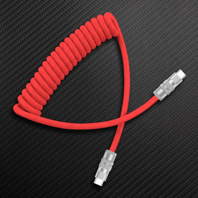 "Curly Chubby" Coiled Silicone Fast Charging Cable - Image 10