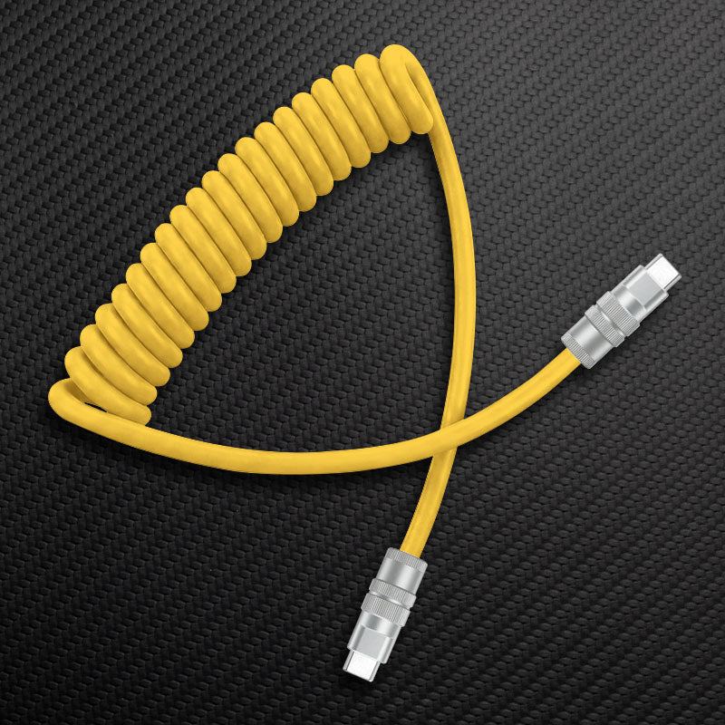 "Curly Chubby" Coiled Silicone Fast Charging Cable - Image 12