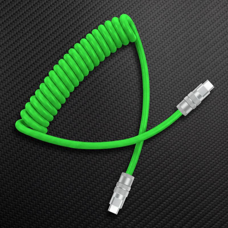 "Curly Chubby" Coiled Silicone Fast Charging Cable - Image 7