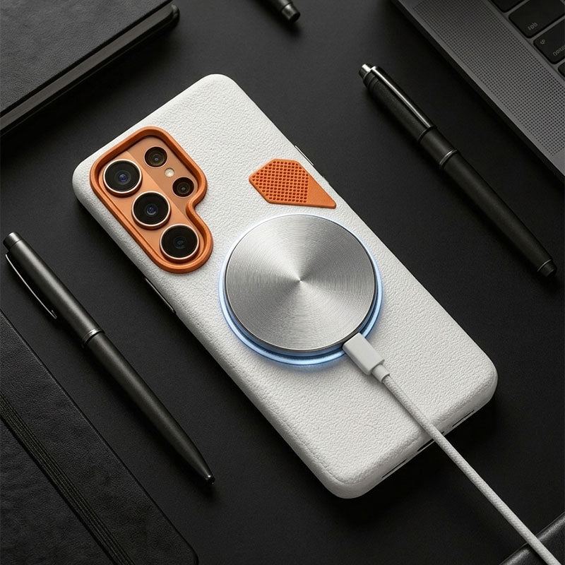 ChubbyArmor LuxeMag - Magnetic Leather Heat-Dissipation Case For Galaxy - Image 4