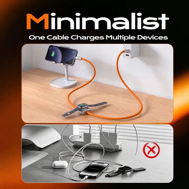 ChubbyCable Solo-Flex™ 2-In-1 USB-C Cable With In-Line Watch Charger - Image 4