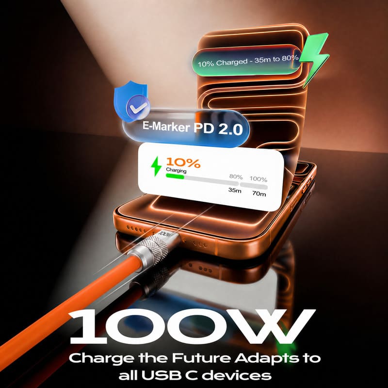 ChubbyCable Solo-Flex™ 2-In-1 USB-C Cable With In-Line Watch Charger - Image 5