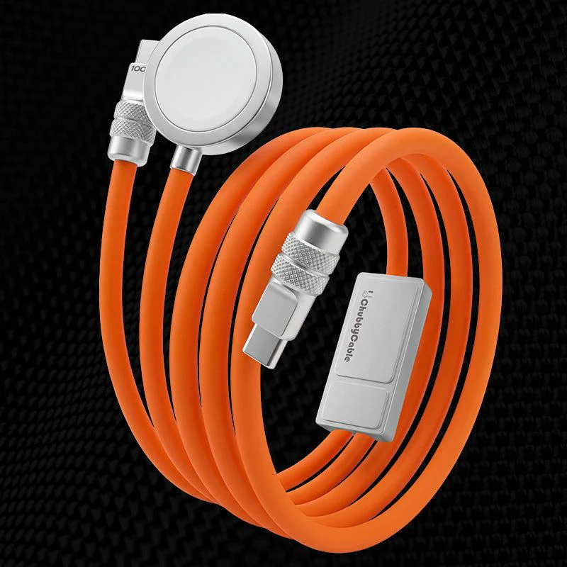 ChubbyCable Duo-Core Flex™ 2-in-1 USB-C to 100W USB-C & 5W Apple Watch Charging Cable - Image 11