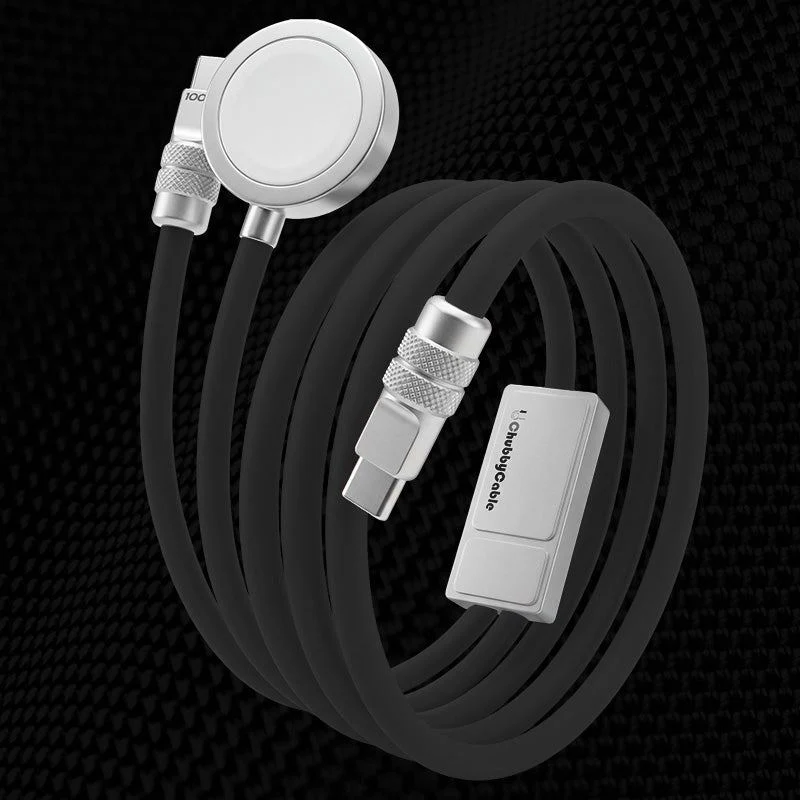 ChubbyCable Duo-Core Flex™ 2-in-1 USB-C to 100W USB-C & 5W Apple Watch Charging Cable - Image 12