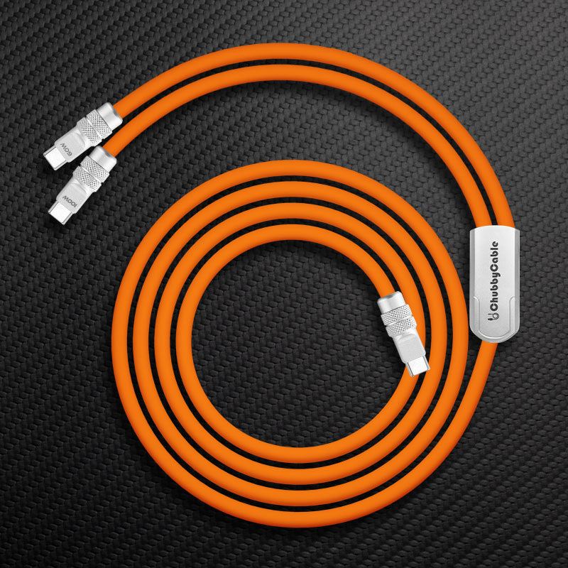 ChubbyCable Duo-Flex™ 100W & 60W 2-in-1 Fast Charging & Data Transfer Cable with Soft Silicone - Image 8