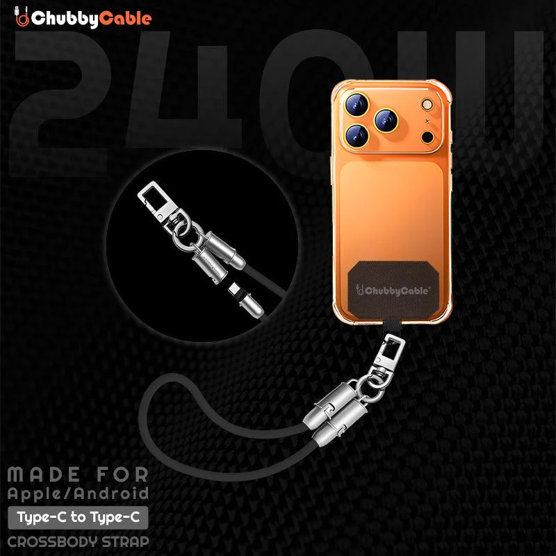 ChubbyCable Crossbody Strap - Anti-Theft Hang & Twist-to-Charge 240W LoopCharge Cable - Image 12