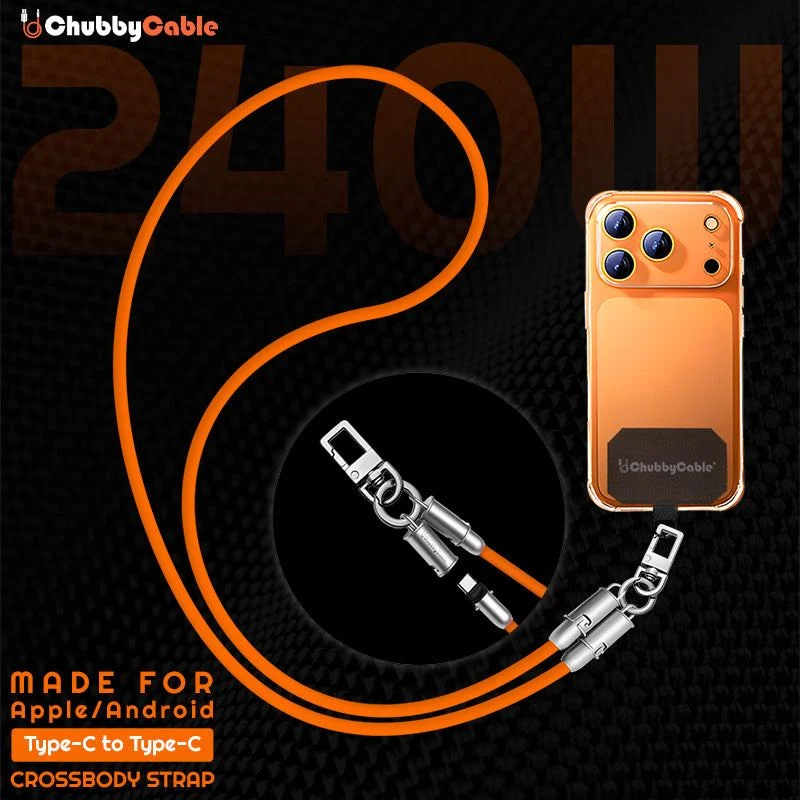 ChubbyCable Crossbody Strap - Anti-Theft Hang & Twist-to-Charge 240W LoopCharge Cable - Image 7