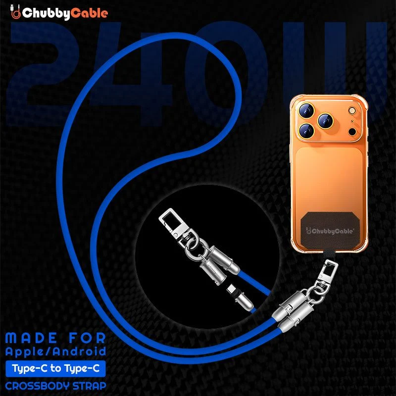 ChubbyCable Crossbody Strap - Anti-Theft Hang & Twist-to-Charge 240W LoopCharge Cable - Image 9