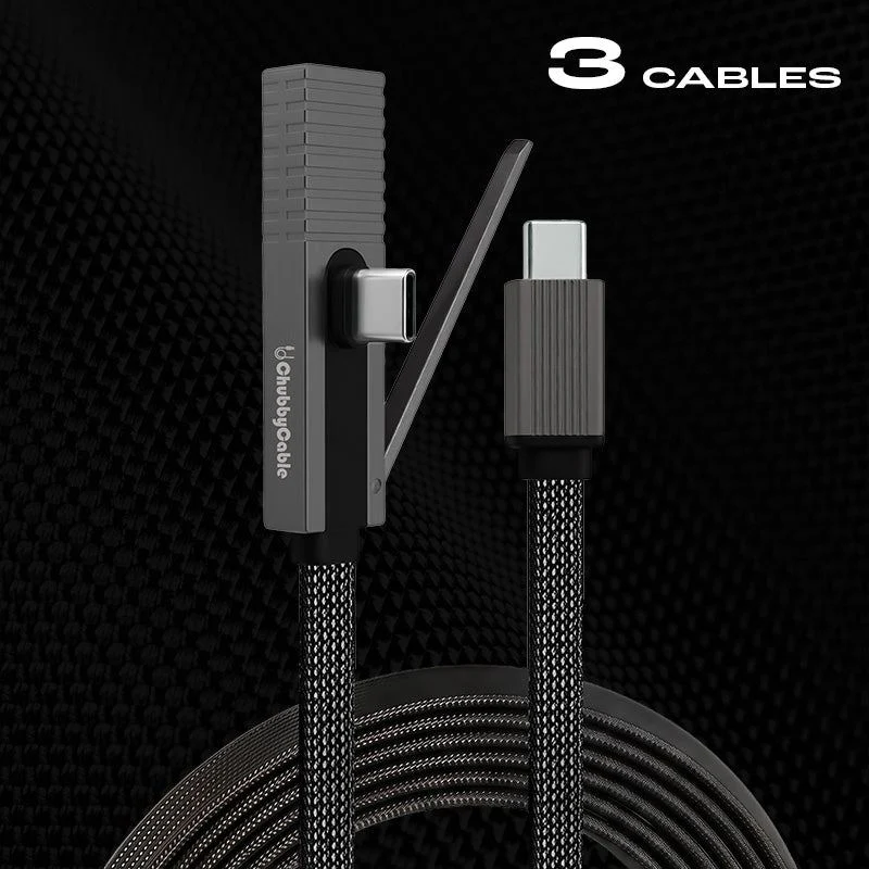 ChubbyCable StandLite™Pro - 90° 240W Fast Charge Cable with Invisible Stand & Phone Case Friendly - Image 13