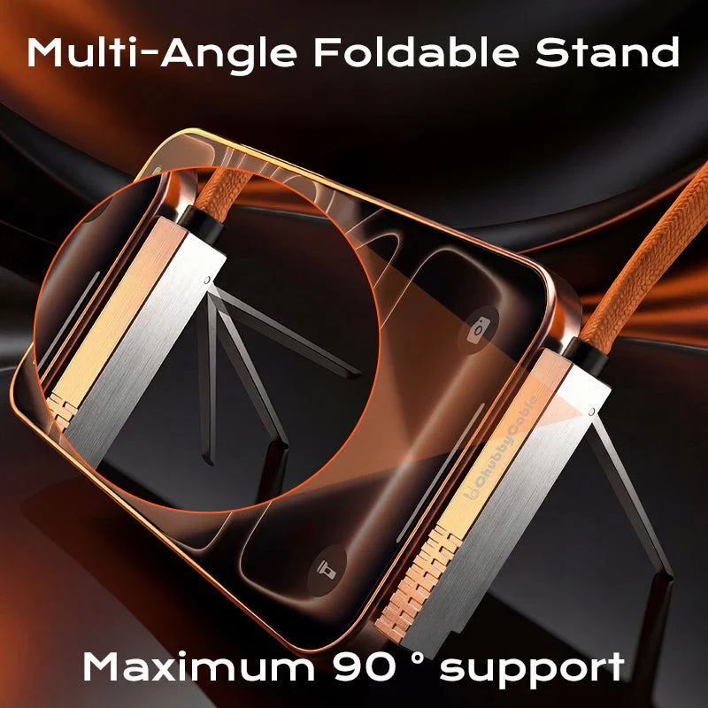 ChubbyCable StandLite™Pro - 90° 240W Fast Charge Cable with Invisible Stand & Phone Case Friendly - Image 4