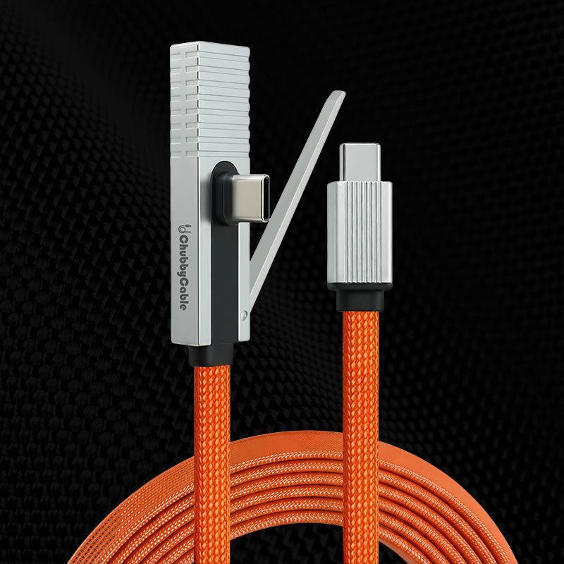 ChubbyCable StandLite™Pro - 90° 240W Fast Charge Cable with Invisible Stand & Phone Case Friendly - Image 8