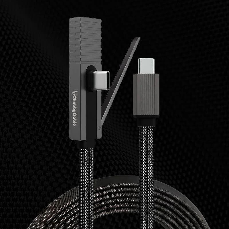 ChubbyCable StandLite™Pro - 90° 240W Fast Charge Cable with Invisible Stand & Phone Case Friendly - Image 9