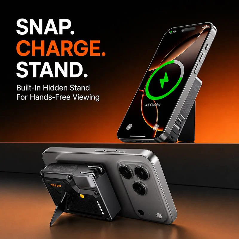 ChubbyCharge PowerMag - Magnetic 10,000mAh Power Bank with Wall Plug - Image 5